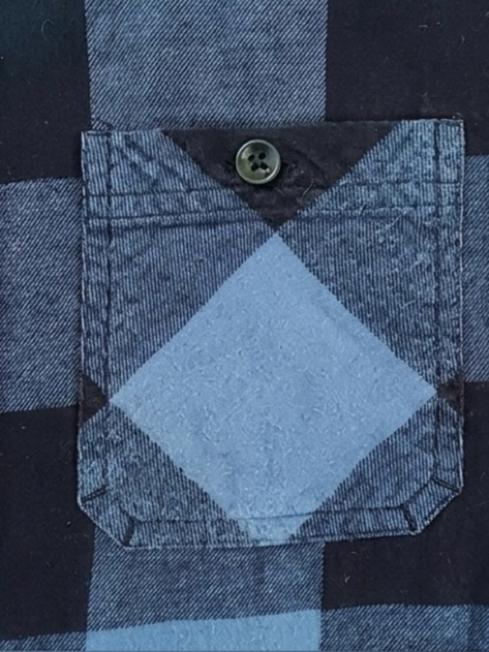 Urban Pipeline Plaid Flannel Shirt Blue Black 100% Cotton Casual Comfy Grunge S - Picture 3 of 6
